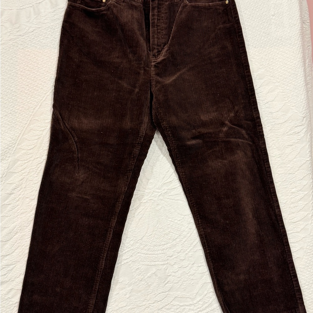 Lauren Ralph Lauren Dark Brown Corduroy Pants B7